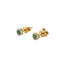 Round Emerald Halo Studs