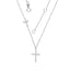 Double Cross Necklace