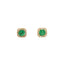 Emerald Halo Earrings