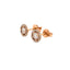 Rose Gold Halo Studs