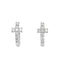 Cross Diamond Hoops