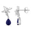 Blue Sapphire Diamond Earrings