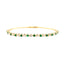 Emerald and Natural Diamond Bangle