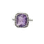 Amethyst Diamond Ring