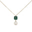 Malachite Pearl Necklace