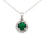 Emerald Halo Pendant