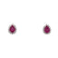 Pear Rubies Earring