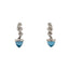 Pear Blue Topaz Earring