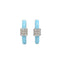 Blue Enamel Diamonds Hoops