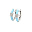 Blue Enamel Diamonds Hoops